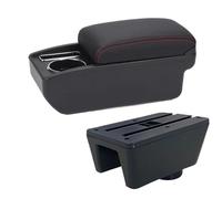 HPZPRPCEW Per Seat Per Ibiza Per Ibiza 6j Per Ibiza 6L Bracciolo Auto Scatola Di Stoccaggio Pezzi Di Retrofit Accessori Interni Auto(C1 Nero rosso NO USB)
