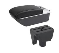 HPZPRPCEW Per Toyota Per Aqua Bracciolo Per Aqua Per Prius C Bracciolo Portaoggetti Auto Scatola Di Stoccaggio Centrale Aggiornamento Interni Con USB(D2 linea nera 7USB)
