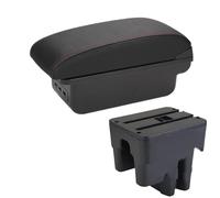 HPZPRPCEW Per Toyota Per Avanza Bracciolo Per TOYOTA Per AVANZA 2016 Scatola Bracciolo Auto Interni Speciale Retrofit Centro Scatola Di Archiviazione(B1 Nero rosso 3USB)