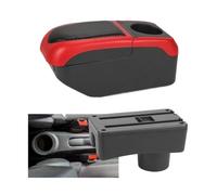 HPZPRPCEW Per Toyota Per Aygo X Scatola Bracciolo Parti Retrofit Scatola Di Riporlo Auto Supporto Braccio Regolabile In Altezza Dettagli Interni(Nero rosso)