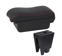 HPZPRPCEW Per Toyota Per Etios Per Aygo Per BJ Scatola Bracciolo Auto Scatola Di Immagazzinaggio Pezzi Di Retrofit Scatola Bracciolo Centrale Superficie(B1 Nero rosso 3USB)
