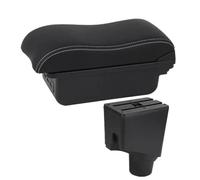 HPZPRPCEW Per Toyota Per Yaris 2015 2016 2017 2018 2019 2020 2021 2022 2023 Scatola Poggiapolsi Auto Per Toyota Per Yaris Hybrid Scatola Di Archiviazione(B3 Nero bianco 3USB)