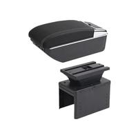 HPZPRPCEW Per Vauxhall Per Opel Per Adam Per Astra J H G Per Corsa D C GTC Per Mokka X Bracciolo Auto Console Centrale(C3 linea bianca 7USB)