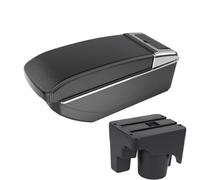 HPZPRPCEW Per VW Per Golf 6 Per S&CIROCCO Per Sagitar Per Golf 5 Mk6 Mk5 Per Jetta 5 Bracciolo Auto Box Ripiano Auto(B3 Black white NO USB)