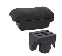 HPZPRPCEW Per VW Per Golf 6 Scatola Bracciolo Per S&CIROCCO Per Sagitar Per VW Per Golf 5 Per Mk6 Per MK5 Per Jetta 5 Scatola Bracciolo Auto(B1 Nero rosso 3USB)