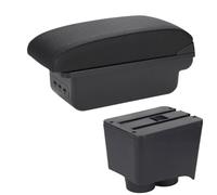 HPZPRPCEW Per VW Per Polo Bracciolo Per VW Per POLO Mk5 6R Per Vento 2002-2009 Bracciolo Portaoggetti Scatola Di Immagazzinamento Auto(B2 linea nera 3USB)