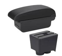 HPZPRPCEW Per VW Per Polo Bracciolo Per VW Per POLO Mk5 6R Per Vento 2002-2009 Bracciolo Portaoggetti Scatola Di Immagazzinamento Auto(B3 Nero bianco 3USB)