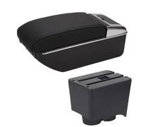 HPZPRPCEW Per VW Per Polo Per Polo 9N 3 Box Bracciolo Auto 2002-2009 Ricambi Retrofit Box Contenitore Accessori Interni Auto(B2 Linea nera 7USB)