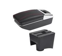 HPZPRPCEW Per VW Per POLO Per Polo Mk5 6R Per Vento 2010-2018 Scatola Bracciolo Auto Scatola Di Archiviazione Centrale Accessori Auto Retrofit(Una linea rossa NON USB)