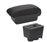 HPZPRPCEW Per VW Per Polo Scatola Bracciolo Auto Per VW Per POLO Mk5 6R Per Vento 2002-2009 Scatola Di Archiviazione(C1 Nero rosso NO USB)