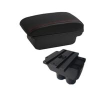 HPZPRPCEW Per VW Per T&ouran Per Caddy Bracciolo Scatola Di Immagazzinamento Centrale Accessori Auto Interni Retrofit(A1 Nero rosso SENZA USB)