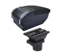 HPZPRPCEW Per VW UP Scatola Bracciolo Per S&koda Per Citigo Per VW UP Per Seat Mii Scatola Bracciolo Auto Console Scatola Di Archiviazione(E black line 9USB)