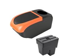 HPZPRPCEW Per WR-V Per Fit Per Jazz 3 Auto Bracciolo 2014 2015 2016-2020 Scatola Di Archiviazione Accessori Auto Pezzi Di Retrofit Interni(B2 Orange frame 6USB)