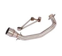 HPZPRPCEW Per Y&amaha Per Cygnus 125 Tubo Di Collegamento Anteriore Per Scarico Moto Tubo In Acciaio Inox Terminali Slip-on(Argento)