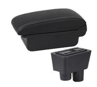 HPZPRPCEW Poggiapolsi Per N&issan Per Almera Portabracciolo Auto Vanità Ricambi Interni(B3 Nero bianco 3USB)