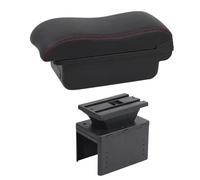 HPZPRPCEW Portabracciolo Auto Per R&enault Per Clio 5 Portabracciolo Per Captur Per Clio5 Bracciolo Pelle Vanità Centrale(B2 Linea Rossa)