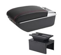 HPZPRPCEW Portabracciolo Scatola Di Immagazzinaggio Centrale Retrofit Interno Accessori Auto Per Dacia Per Jogger(C1 linea rossa 7USB)