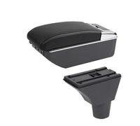 HPZPRPCEW Portabracciolo Scatola Di Stoccaggio Retrofit Accessori Auto Per R&enault Per Sandero Stepway Portabracciolo(C2 linea nera 7USB)