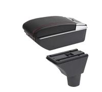 HPZPRPCEW Portabracciolo Scatola Di Stoccaggio Retrofit Accessori Auto Per R&enault Per Sandero Stepway Portabracciolo(C1 linea rossa 7USB)