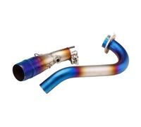 HPZPRPCEW Raccordo Anteriore Da 51 Mm In Acciaio Inox E Lega Di Titanio Collettore Di Scarico Per Moto Per Y&amaha XMAX300 XMAX 300 2017-2024(Acciaio inossidabile D)