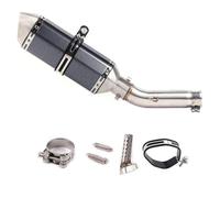 HPZPRPCEW Raccordo Centrale Accessori Modificati Terminale Di Scarico Per Moto Slip-On Per VTEC CB400 CB 400 N SF Per Super Four(Style E)
