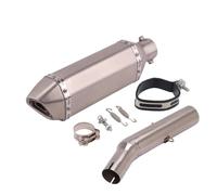 HPZPRPCEW Raccordo Centrale Per Scarico Moto Adattatore Per Marmitta Terminale Di Scarico Slip On Per Y&amaha Per Tricker XG250 XT250 XG 250 2004-2008(Style j)