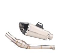 HPZPRPCEW Scarico Moto Escape MOTO Tubo Di Collegamento Centrale Modificato In Acciaio Inox Con Catalizzatore DB Killer Per Aprilia GPR125 GPR150(Style E)