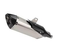 HPZPRPCEW Scarico Moto Modificato In Fibra Di Carbonio Con DB Killer E Tubo Di Collegamento Rimovibile Per Forza750 NSS750 NSS 750 2017-2024(Argento)