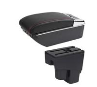 HPZPRPCEW Scatola Bracciolo Per Jazz Per Fit Per Jazz 1 2003 2004 2005 2006 2007 Bracciolo Auto Scatola Di Archiviazione Accessorio Auto(C1 linea rossa 7USB)