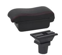 HPZPRPCEW Scatola Poggiapolsi Auto Per F&ord Per Focus Mk1 Scatola Poggiapolsi Per F&ord Per Focus Scatola Di Archiviazione Centrale(A1 Nero rosso SENZA USB)