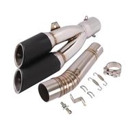 HPZPRPCEW Slip On Per NC700 NC700X NC750 NC750X NC750S Tubo Di Collegamento Centrale Per Marmitta Di Scarico Per Moto Doppio Foro DB Killer Escape Moto(Style C)