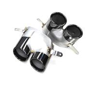 HPZPRPCEW Terminale Di Scarico Con Marmitta A Porte Quadrate Per A6L A7L 2016 2017 2018 Sistema Di Scarico Sportivo In Acciaio Inox Con Quattro Uscite(NERO)