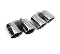 HPZPRPCEW Terminale Di Scarico Con Ugello In Acciaio Inox Nero Per Porsche 911 Per Carrera 911.1 911.2 2011 2012 2013 2014 2015(Argento)