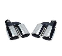 HPZPRPCEW Terminale Di Scarico Per A3 A4 A5 A6 A7 Upgrade S4 S5 S6 S7 Quattro Uscite In Acciaio Inox Posteriore Per Auto Terminale Argentato(Argento)