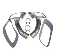 HPZPRPCEW Terminale Di Scarico Posteriore Per Auto Colore Argento Con Cornice Per E71 X6 2008-2013 2014 Accessori In Acciaio Inox