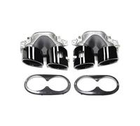 HPZPRPCEW Terminale Di Scarico Quadruplo In Acciaio Inox Per Mercedes Per Benz W177 C118 CLA35 X247 GLB35 Modified CLA45S(Nero 1 set)