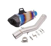 HPZPRPCEW Terminale Di Scarico Slip On Silenziatore Con Raccordo Intermedio E DB Killer Rimovibile Per Voge 500DS 500R LX500DS 2019 2020(Style F)
