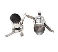 HPZPRPCEW Terminali Di Scarico In Acciaio Inox Per Diffusore Paraurti Posteriore Per Alfa Per Romeo Per Giulia Standard 2016 2017 2018(Argento A)