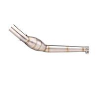 HPZPRPCEW Tubo Di Collegamento Centrale In Acciaio Inox Per Scarico Moto Interfaccia 51 Mm Accessori Racing Per Modifiche Slip-On Per Aprilia GPR125 GPR150(Stile B)