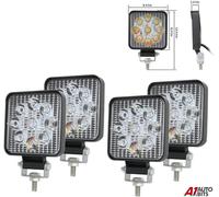 HQ 4 Pezzi 27w 9 LED 12v 24v Quadrato Slim Pois Mini Lavoro Luci 4wd Camion Atv