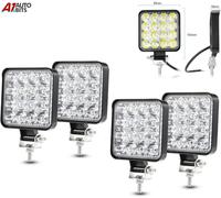 HQ 4 Pezzi 48w 16 LED 12v 24v Quadrato Nebbia Pois Mini Work Luci 4wd Camion Atv