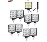 HQ 8 Pezzi 48w 16 LED 12v 24v Quadrato Nebbia Pois Mini Work Luci 4wd Camion Atv