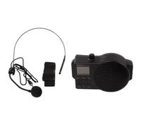 HQ-Power Amplificatore vocale portatile, con auricolare e tracolla, con USB-SD e radio FM, 5 W, nero