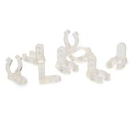 HQ-Power Clip di montaggio trasparenti per corde luminose e corde luminose a LED, set da 20 pezzi, leggero 10 g, ideale per il montaggio facile e flessibile di decorazioni luminose, sia all'interno