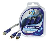HQ SA-013-0.2 cavo audio 0,25 m 3.5mm 2 x RCA Blu, Grigio