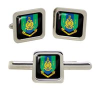 HQ3 Commando Brigade Royal Marines Quadrato Gemelli E Fermacravatta Set