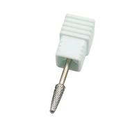 HQABCUTR 1 pz. Punta for trapano for unghie in acciaio al tungsteno a 2 vie, argento, for unghie - sinistra e destra