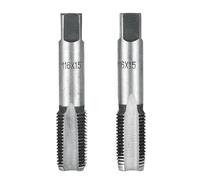 HQABCUTR 2 pezzi Maschio filettato destrorso scanalato dritto filettatura fine metrico M12/M14/M16/M20/M18 passo 1,5 mm utensili in acciaio rapido