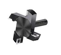 HQABCUTR Fresa for spianatura, gambo da 1/2'', for spianare lastre, taglio da 3 pollici, 4 taglienti, pialla for legno, carburo