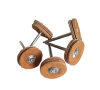 HQABCUTR Testa di levigatura in feltro di lana da 1 pollice, ruota abrasiva for lucidatura, gambo da 2,35/3 mm, spazzola for lucidatura in filo di cotone